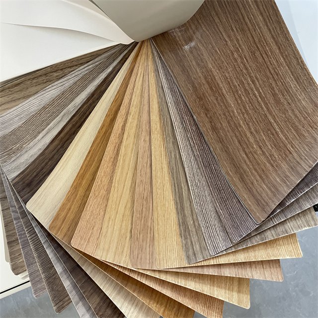 Hotel Home Office Kitchen Wall Door Deep Embossed Wood Grain Finish PETG Furniture Decorative Film