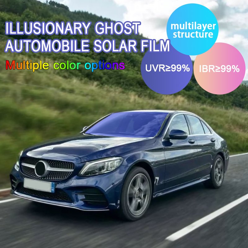 Chameleon green film protects car front windshield anti-ultraviolet sunscreen glass sticker solar protection film