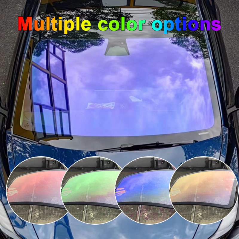 Chameleon green film protects car front windshield anti-ultraviolet sunscreen glass sticker solar protection film