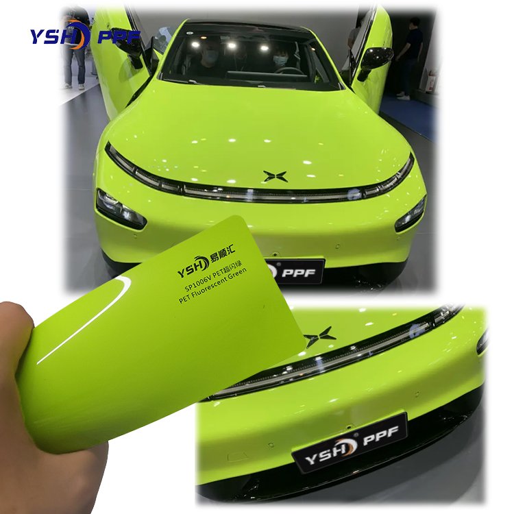 YSH car film manufacturer Sticker colorful colored Gloss PET uv wrap vinyl tint car decorative film