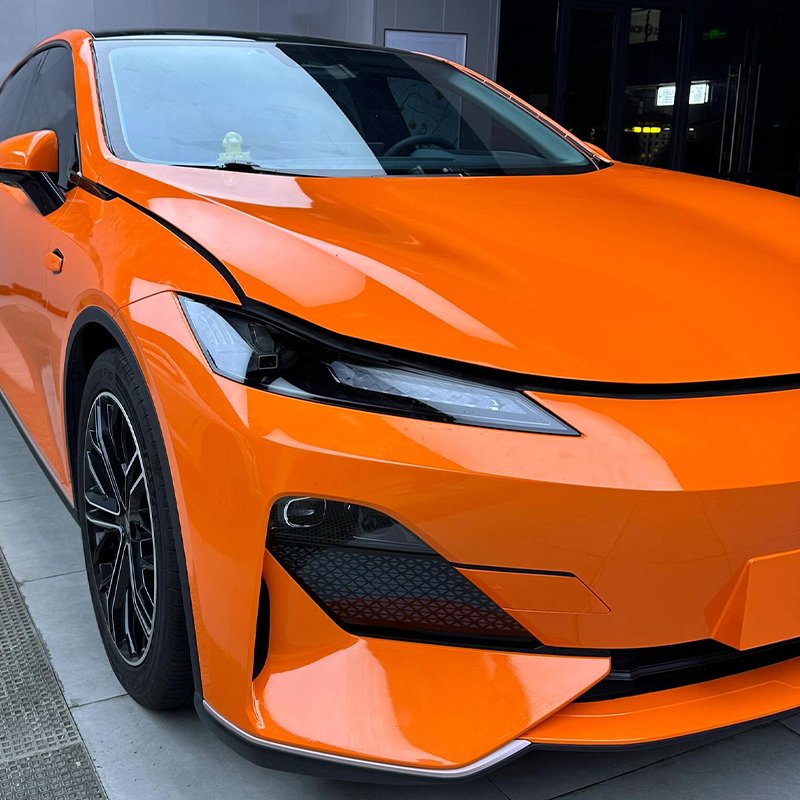 Super Glossy PET Orange Color Changing Films Auto Wrapping Vinyl Stickers Film Vinyl Wrap For Car