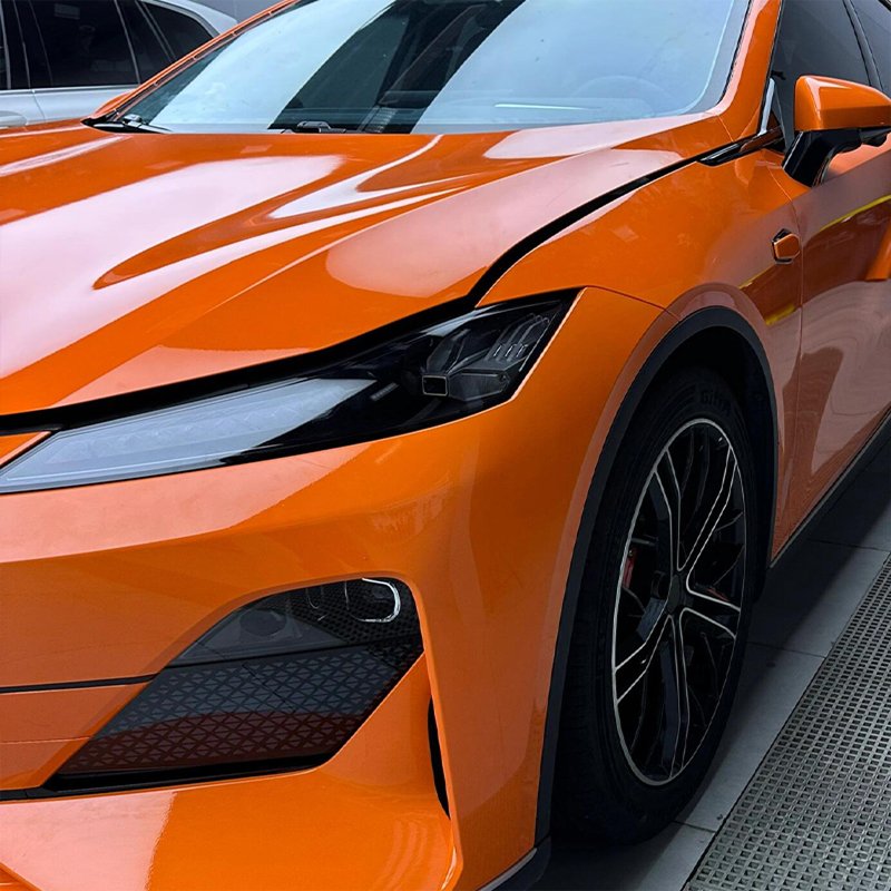 Super Glossy PET Orange Color Changing Films Auto Wrapping Vinyl Stickers Film Vinyl Wrap For Car
