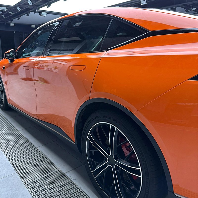 Super Glossy PET Orange Color Changing Films Auto Wrapping Vinyl Stickers Film Vinyl Wrap For Car