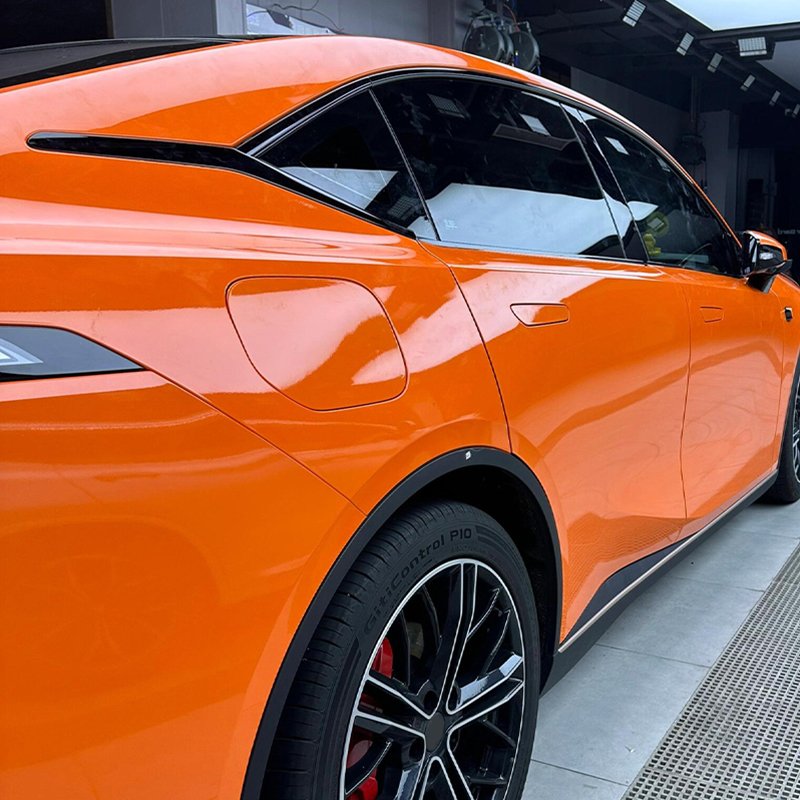 Super Glossy PET Orange Color Changing Films Auto Wrapping Vinyl Stickers Film Vinyl Wrap For Car
