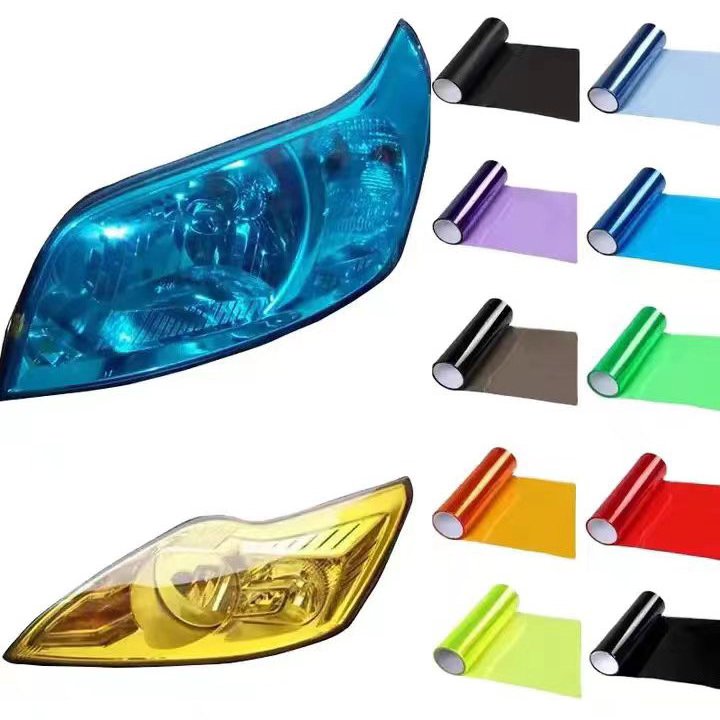Transparent Motorcycle Headlight Automobile Dark Black Tail Light Led Lamp Film Car Headlight Tint Film TPH lamp protective film