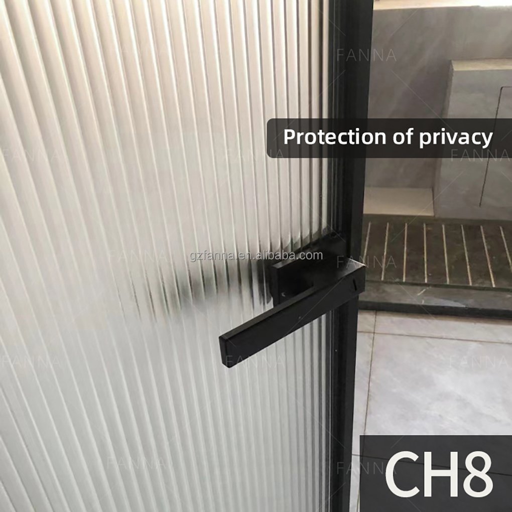 PET Reeded Glass Looking Sticker Decorative Films Self-adhesive Film For Doors Partition Glass