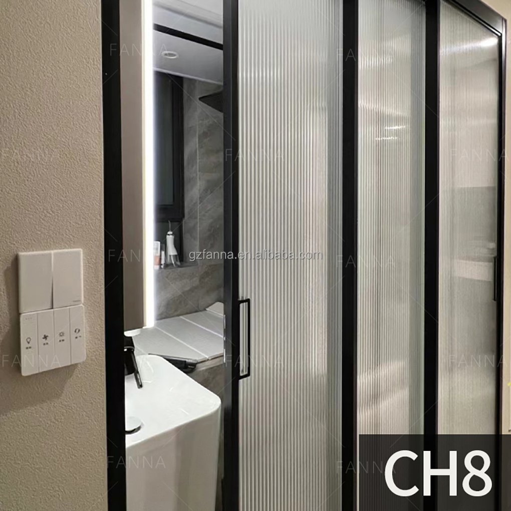 PET Reeded Glass Looking Sticker Decorative Films Self-adhesive Film For Doors Partition Glass