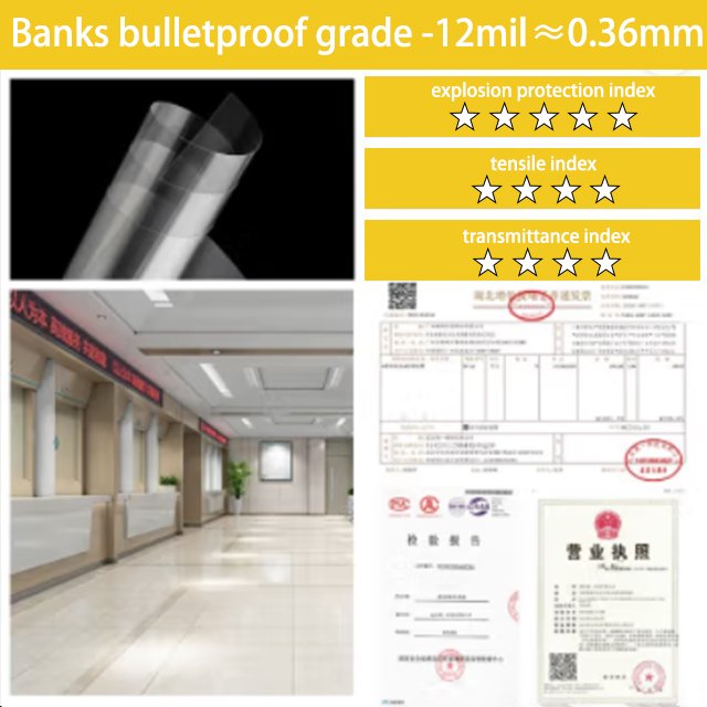 Factory direct 12 mil High Quality Glass Gradual Tint Film - Architectural and Decorative Film Privacy and Explosion-Proof Film