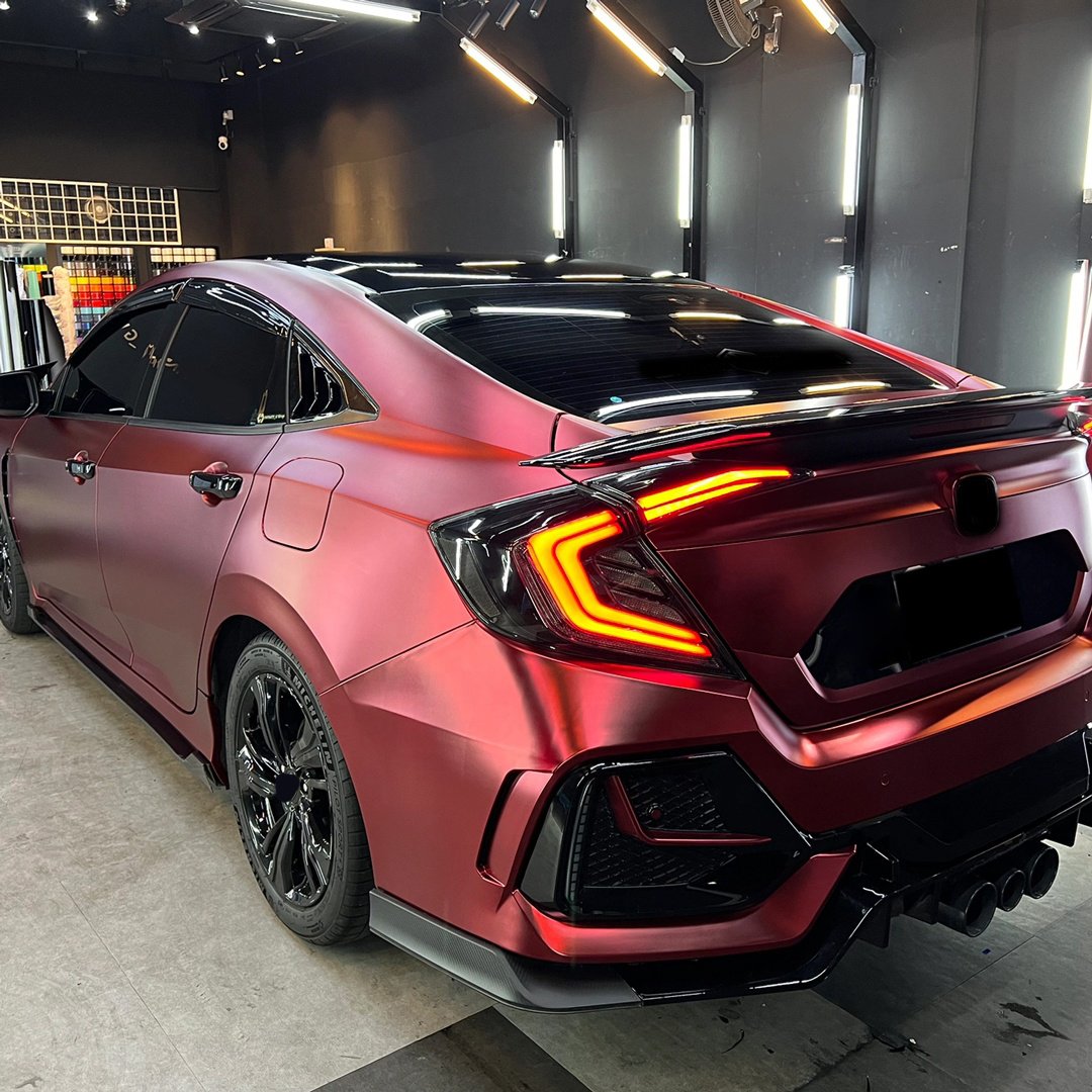 Pet Romani Red Vinyl Wrap Matte Red Adhesive Film Auto Wrapping Car Body Vinyl Decoration Film