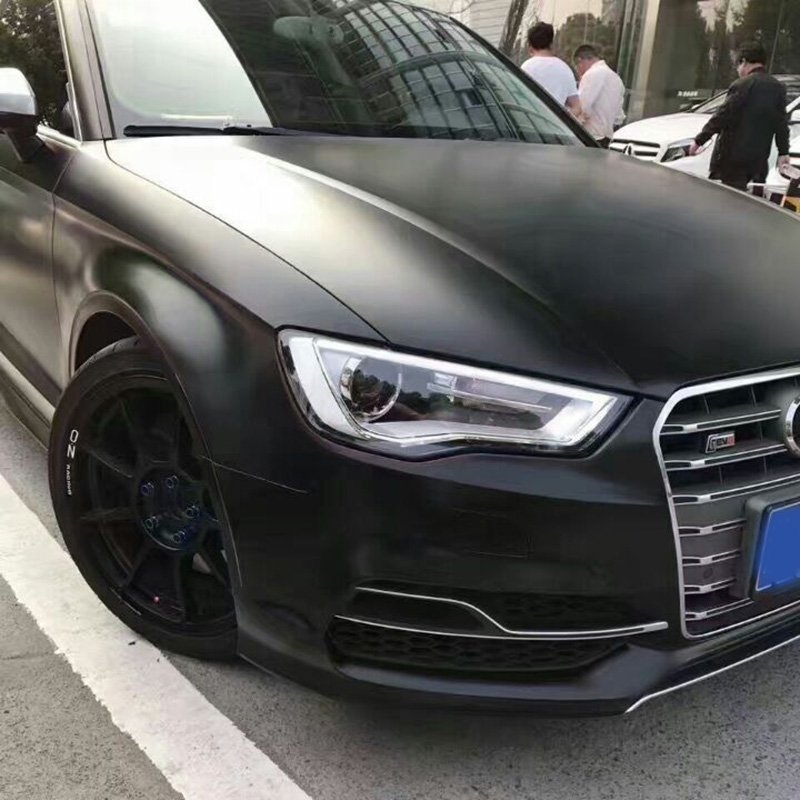 Wrapmaster 1.52*18m PET matte black auto wrappen foil vinyl wrap for car stickers