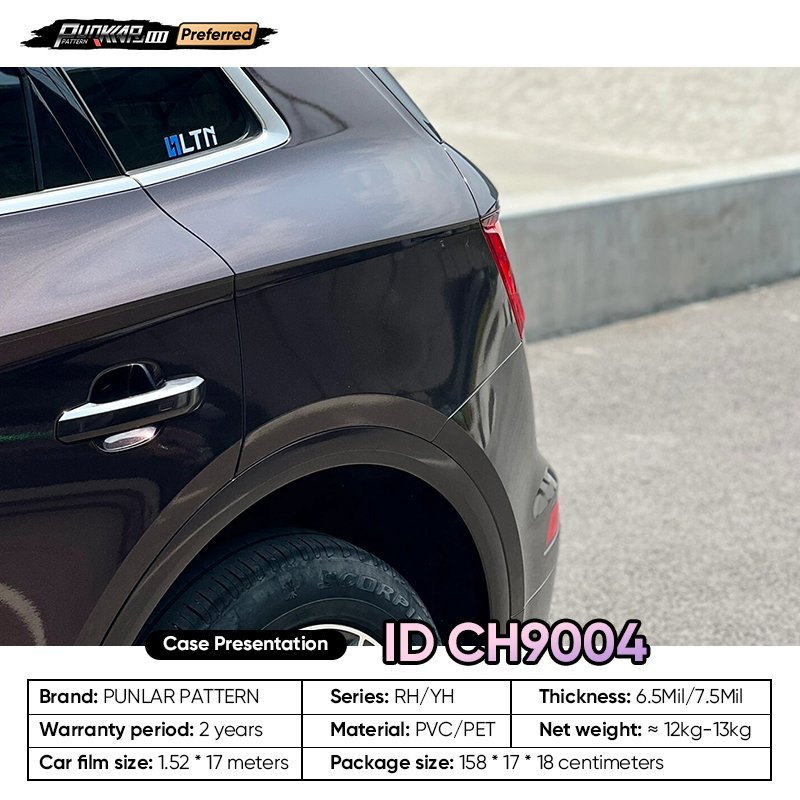 Customizable OEM Deep Black Red Car Wrap Vinyl PET High-Gloss PVC Film 1.52Wide Car Stickers Waterproof Color-Changing Film