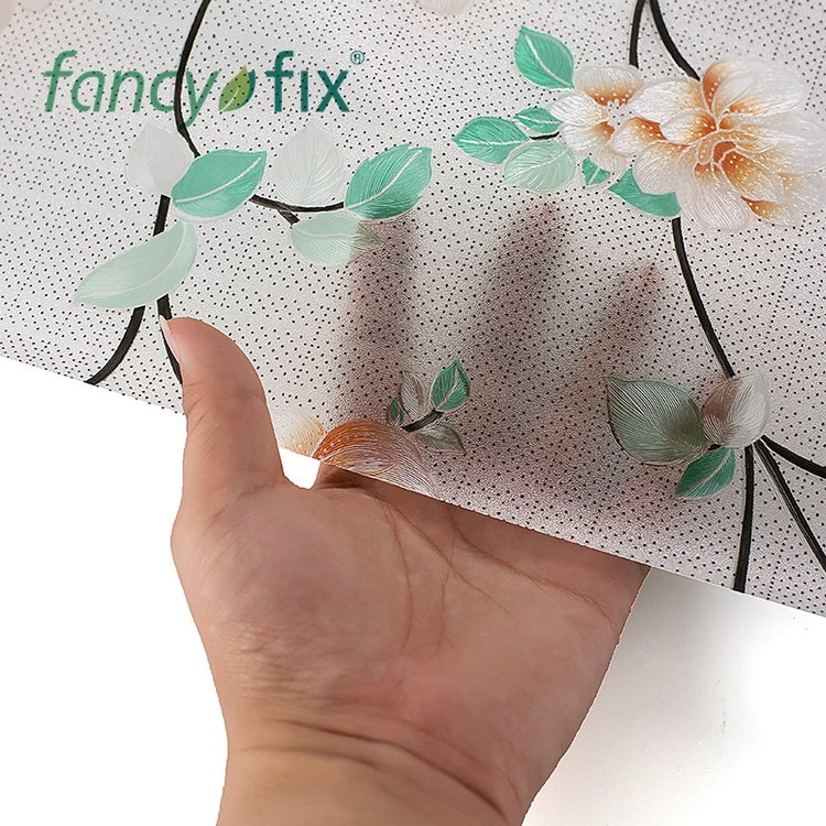 Opaque Embossed Flower Privacy Control Decorative Window Film