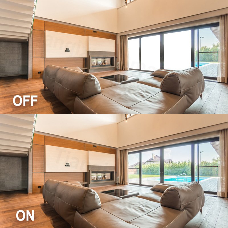 Smart Pdlc Film Low Voltage Electric Controlled Window Film vidrio inteligente 110V Switchable PDLC Smart Film For Building