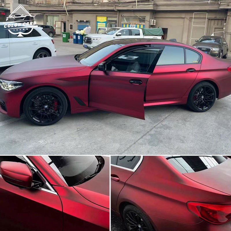 Top Sale Car Film Ashland Glue Air Bubble Free PET Vinyl Wrap Romani Red Car Auto Wrap Car Body Wrapping Vinyl Decoration Film