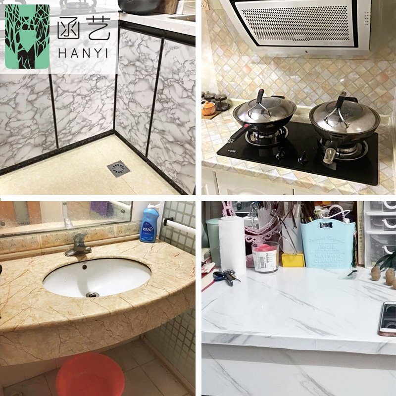 marble contact paper kitchen cabinet removable wallpaper waterproof pvc self adhesive paper & film