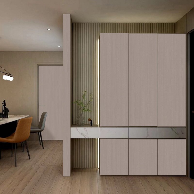 0.14mm PVC Film Wood Effect Grain Decoration PVC Lamination Film Laminated on WPC Wall Panels