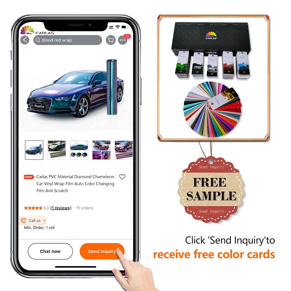 CARLAS MJL Crystal Car Vinyl Wrap Sticker Self-Healing PET Material Roll Shape for Body Anti-Scratch and UV Proof