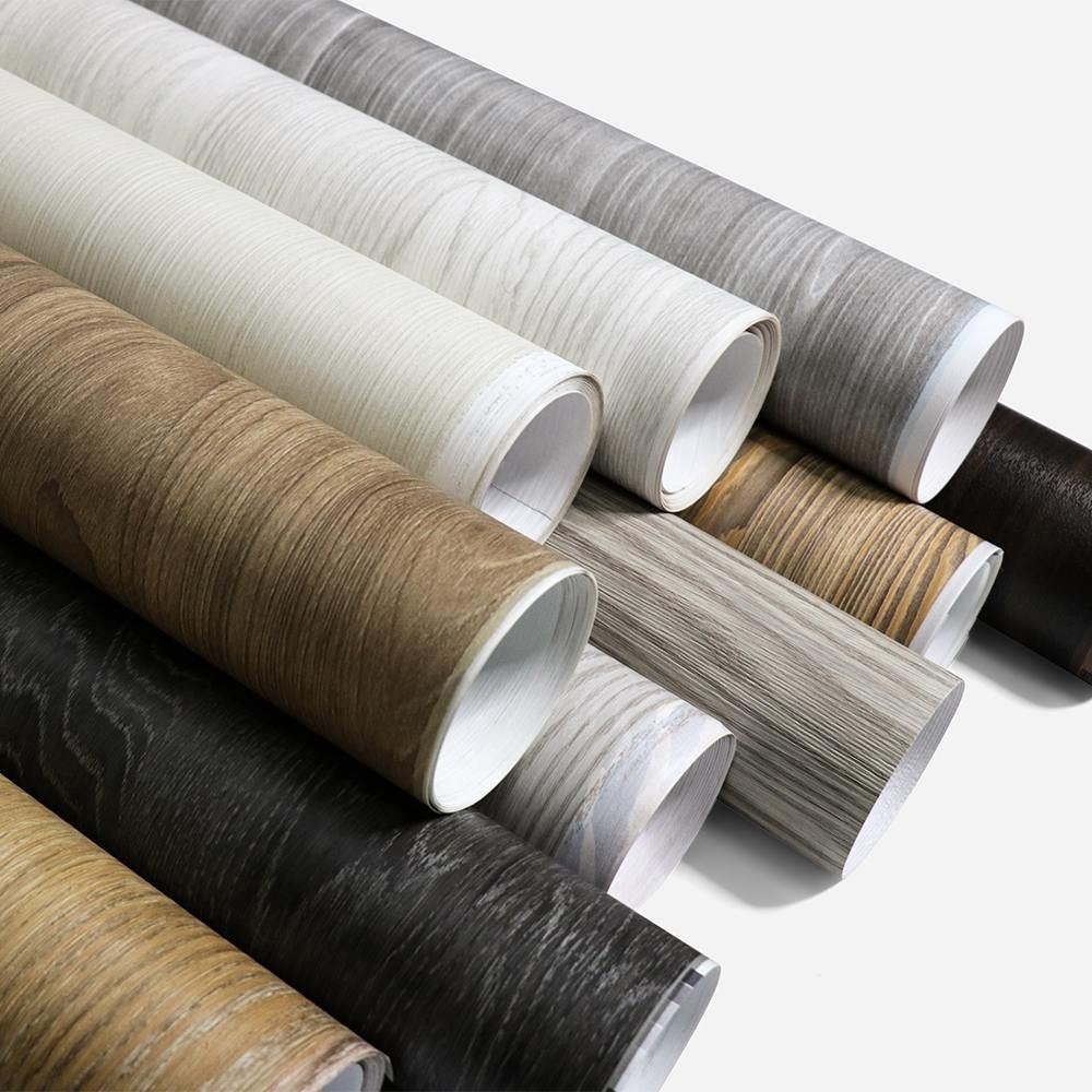 PVC Decor Film Not Self Adhesive Wood Grain Pvc Lamination Films For Furniture Wallpaper Factory Wholesale