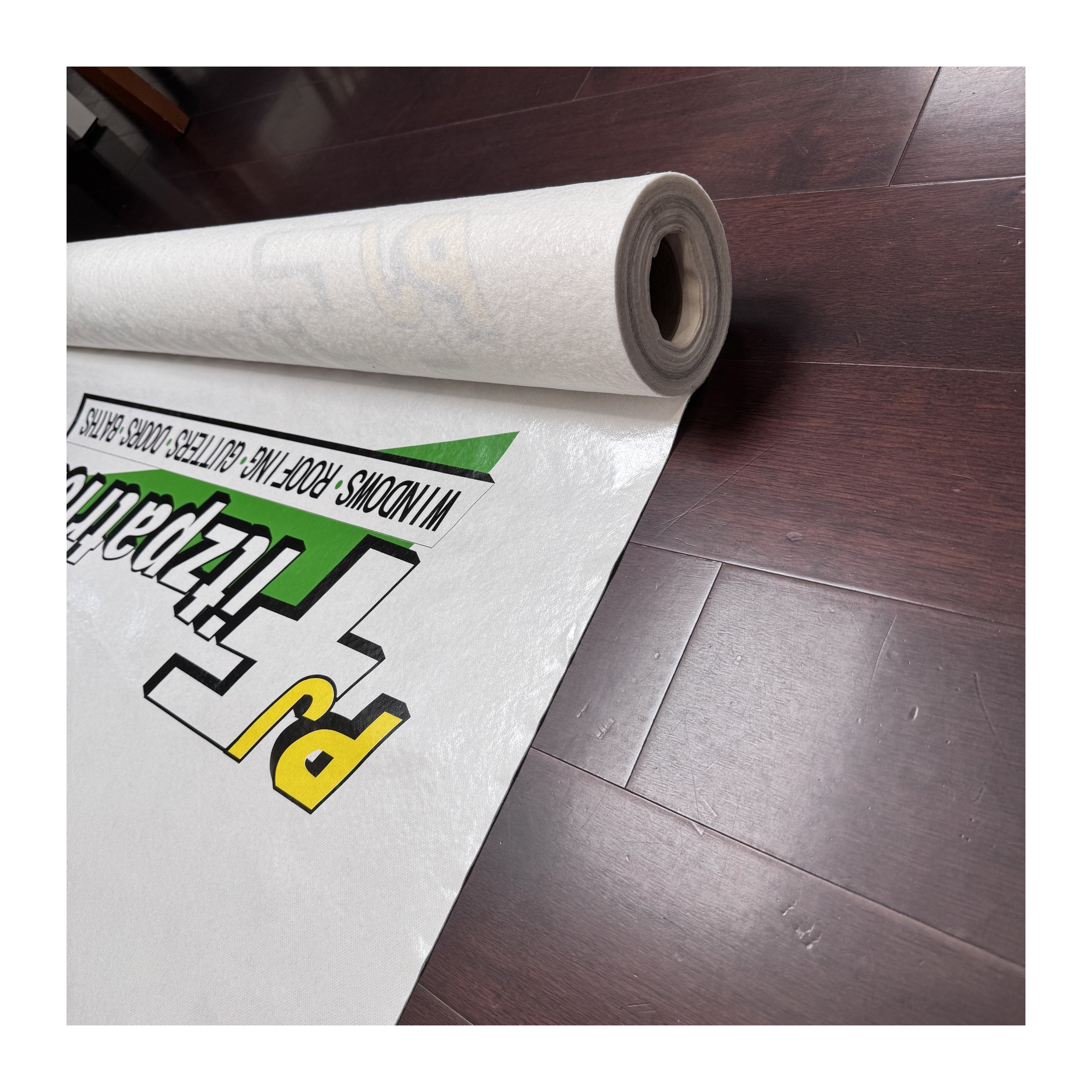Decorative White Self Adhesive Sticky Temporary Floor Cover Fleece Floor Protector