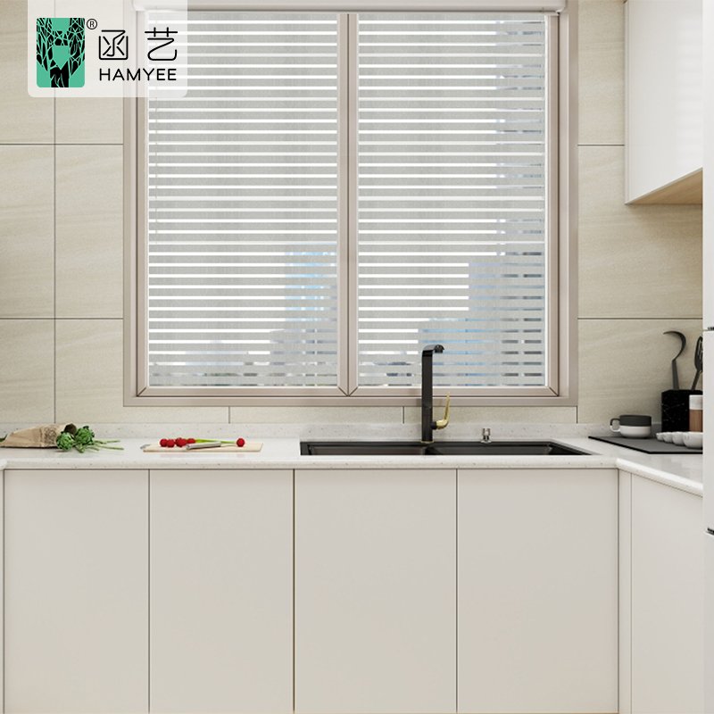 Static cling auto-adhesivo decorative opaque window privacy glass film for home