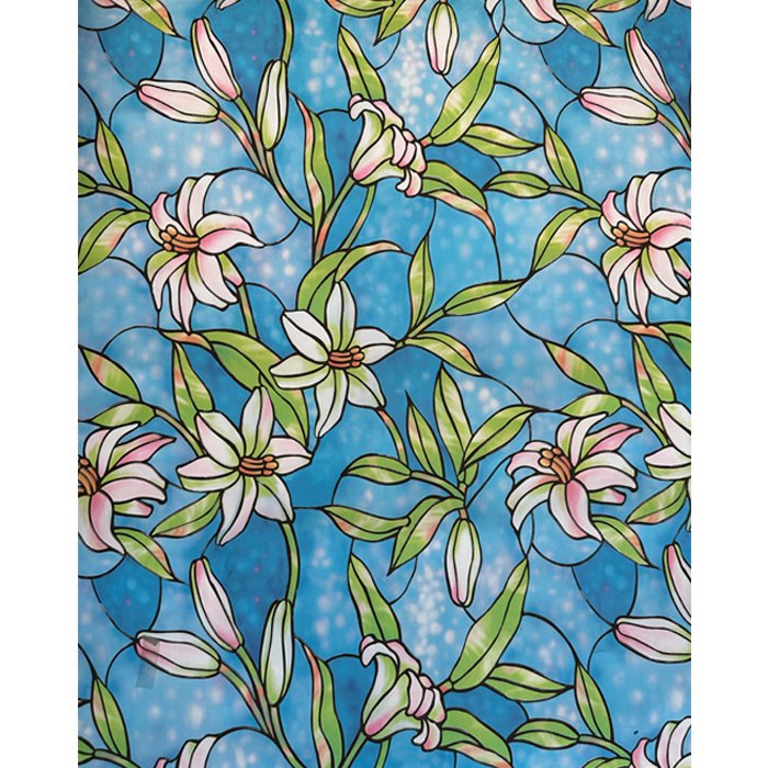 Colorful Modern Embossed PVC Glass Film 60cm Width Stylish and Elegant Decorative Ceiling Roll Free Sample for Hotel Spaces