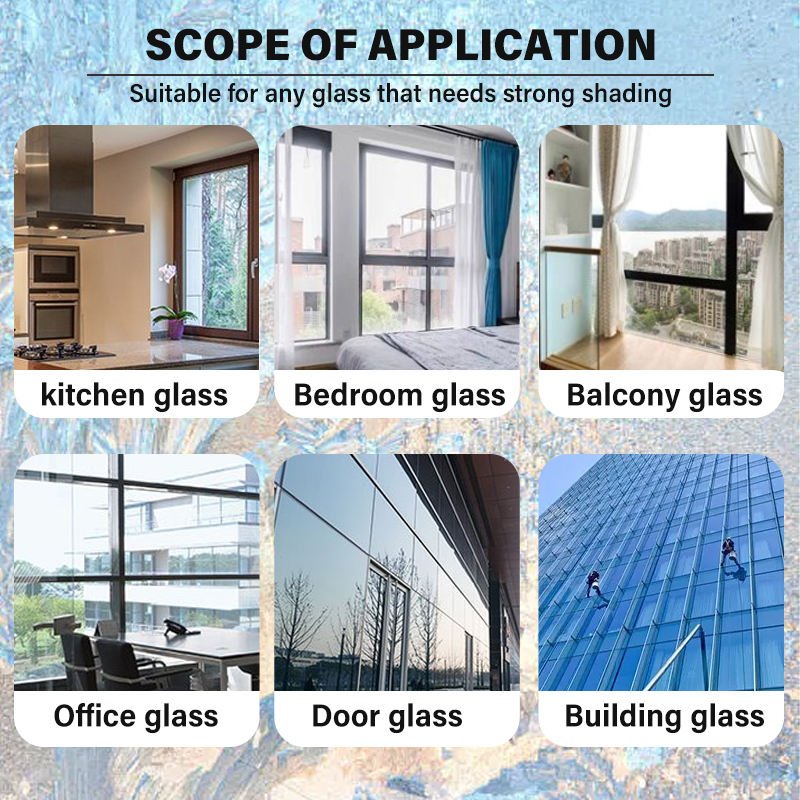 Window Privacy Film Daytime Anti UV Sun Blocking Heat Control Reflective Window Tint for Home Office Building