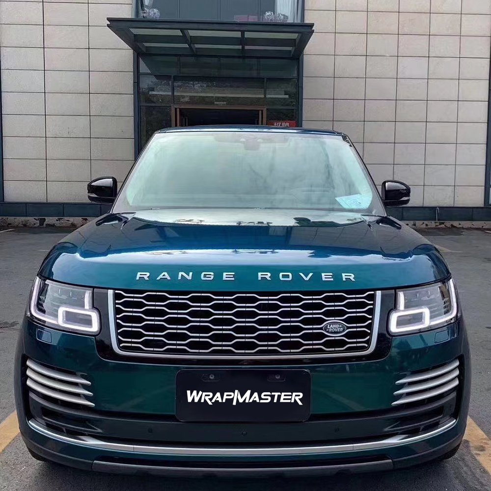 WRAPMASTER 1.52*18m PET Liner Painting Super Glossy Metallic Royal Green Gloss Car Wrap Vinyl Sticker