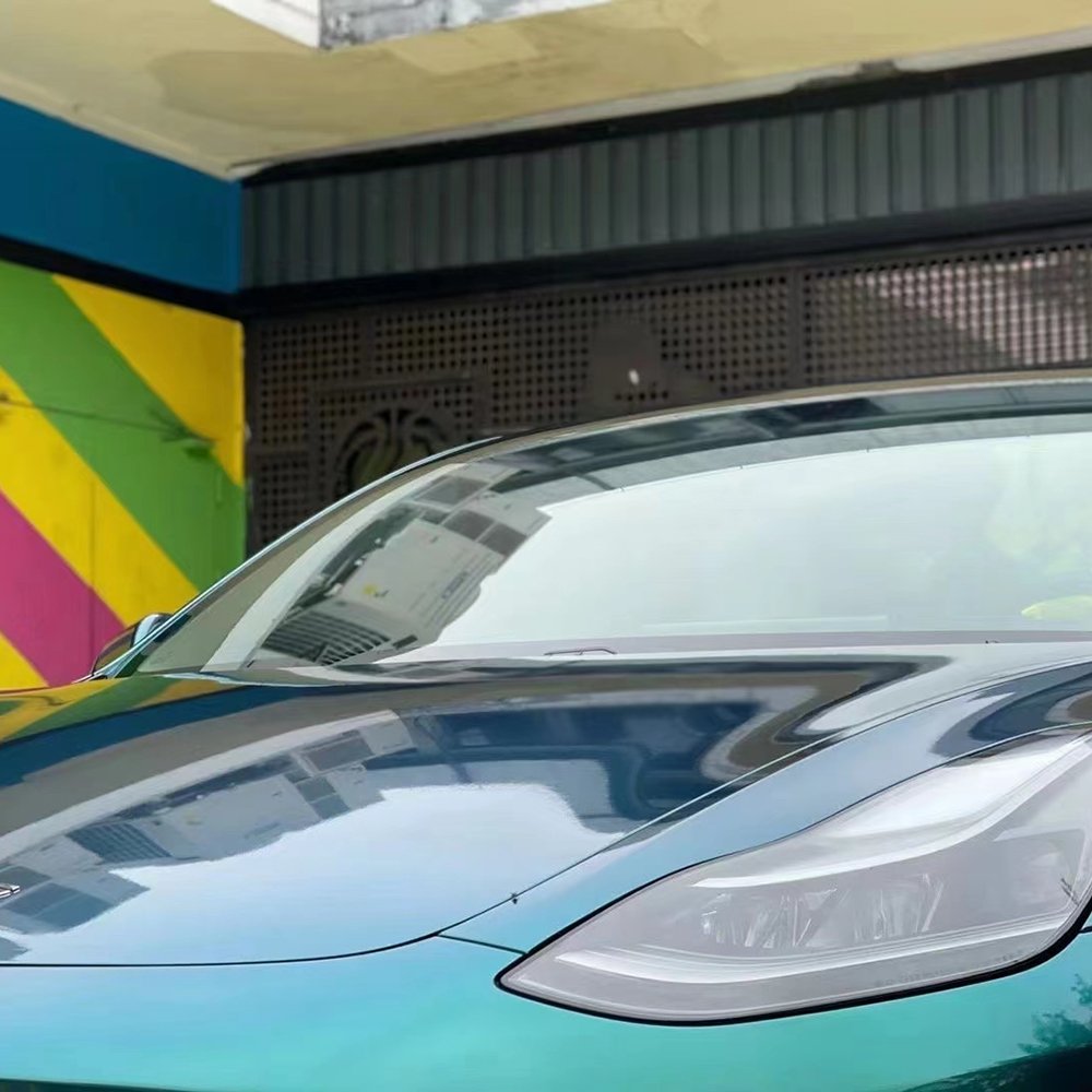 WRAPMASTER 1.52*18m PET Liner Painting Super Glossy Metallic Royal Green Gloss Car Wrap Vinyl Sticker