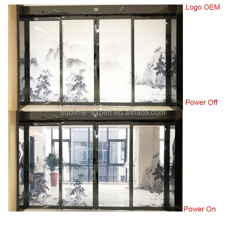 UV Pattern Smart PDLC Film Smart Glass Window Selfadhesive PDLC Smart Film For Glass Switchable Smart Glass Film Customized PDLC