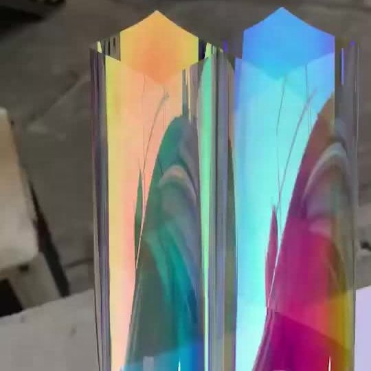 UDK Factory price PET Dichroic Rainbow Iridescent Decorative Hologram Colorful Privacy Solar Film