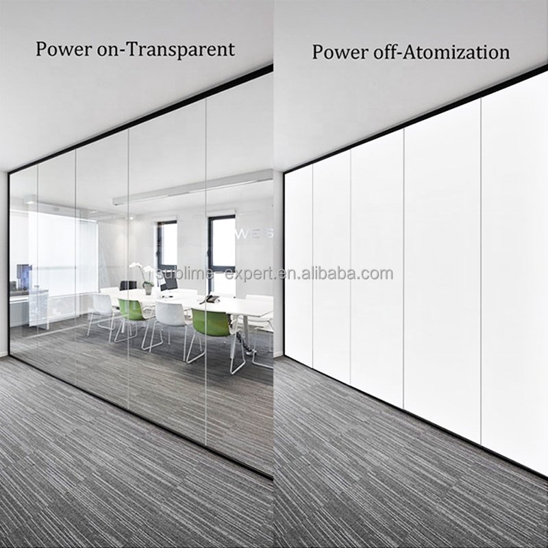 Door With Aluminum Frame Smart Sheet Pdlc Film Manufacturing Switchable Glass Film Intelligent Privacy Window Tint Pdlc Roll