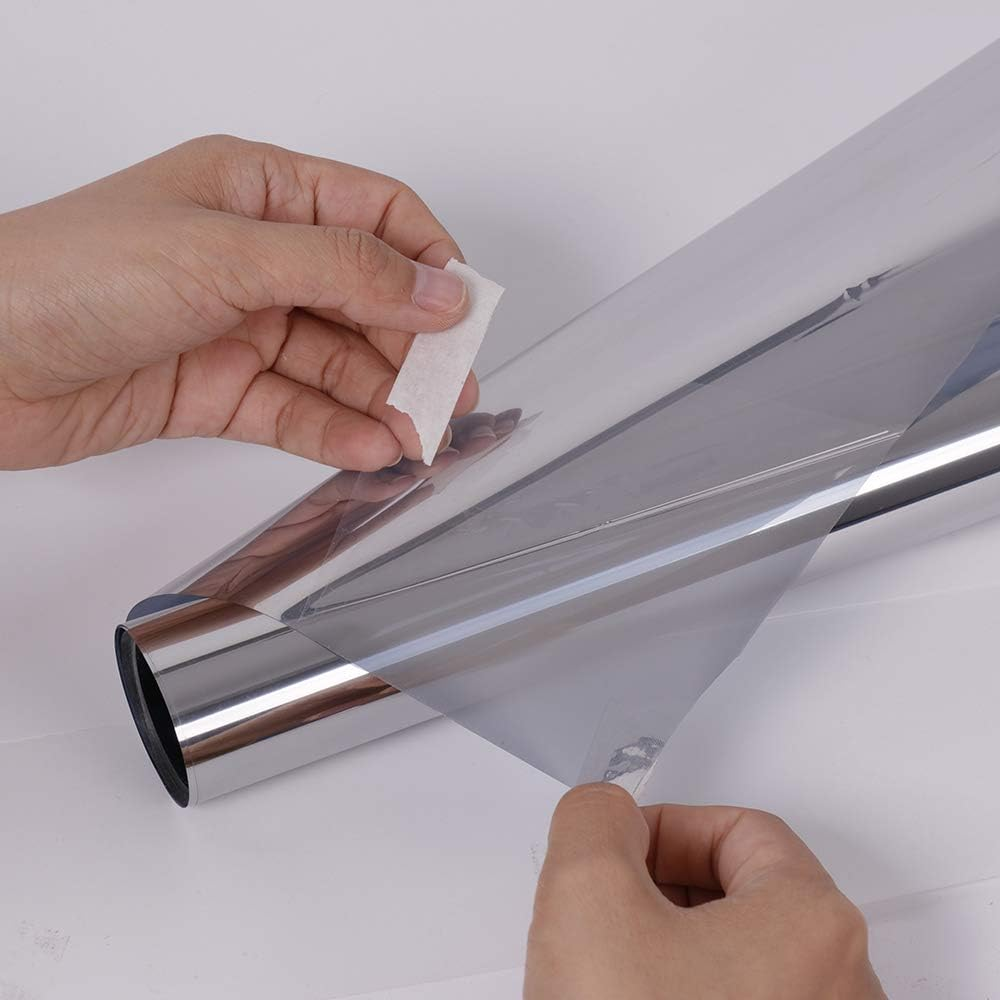 Heat Control One Way Mirror UV Protection Building Glass Decoration Film Window Protect Film Silver Reflective Window Tint Film