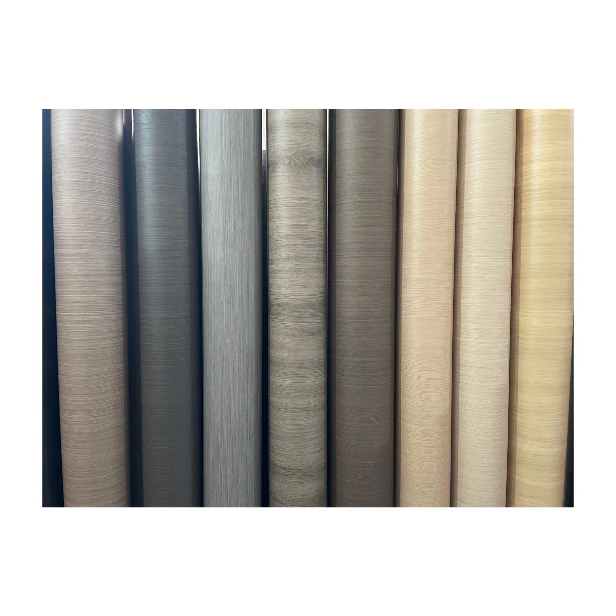 PVC Sheet Vacuum Membrane Press Large Wood Grain Design For Furniture Decor PVC Decorative Film Roll