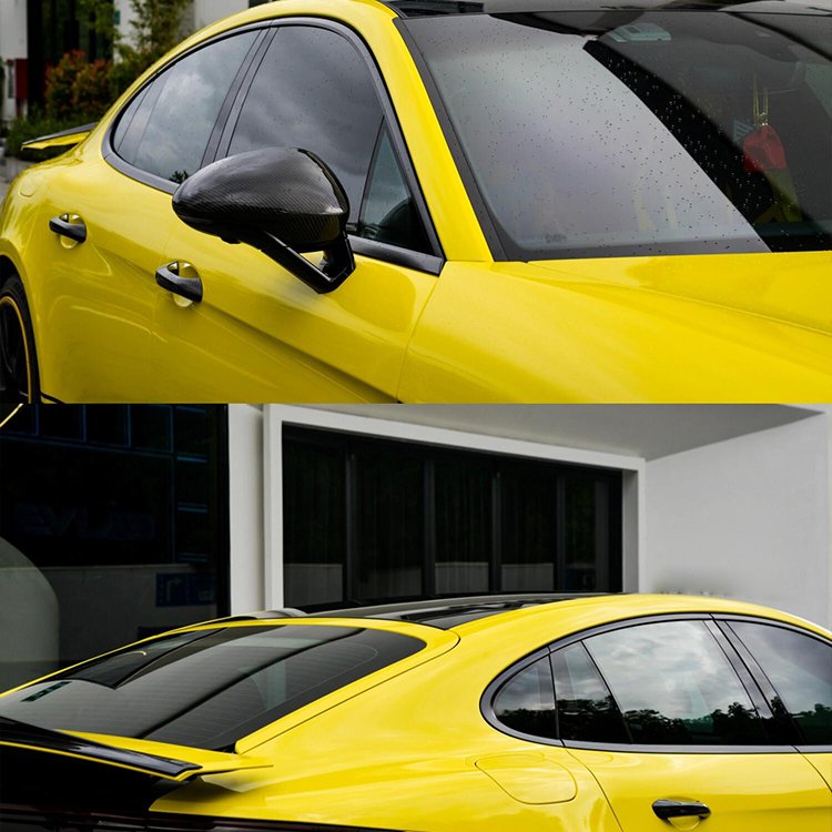 Glossy Crystal Maize Yellow Car Wrap Vinyl Car Body Stickers Film Color Change For Vehicle Car Wrapping