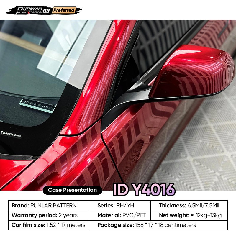 Fluid metal luster Silver Red Car Wrap Vinyl PET High-Gloss PVC Film 1.52CM Width Car Stickers Waterproof Color-Changing Film