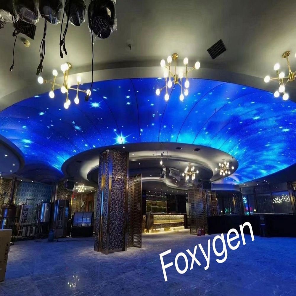 Factory price Decorative film 3D wall papers false ceiling tiles art printed coating LED Light PVC stretch ceiling sheet design