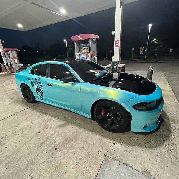 Candy Neon Ice Blue Vinyl Wrap car wrap vinyl color OEM Factory price decorative films color-changing car tpu film