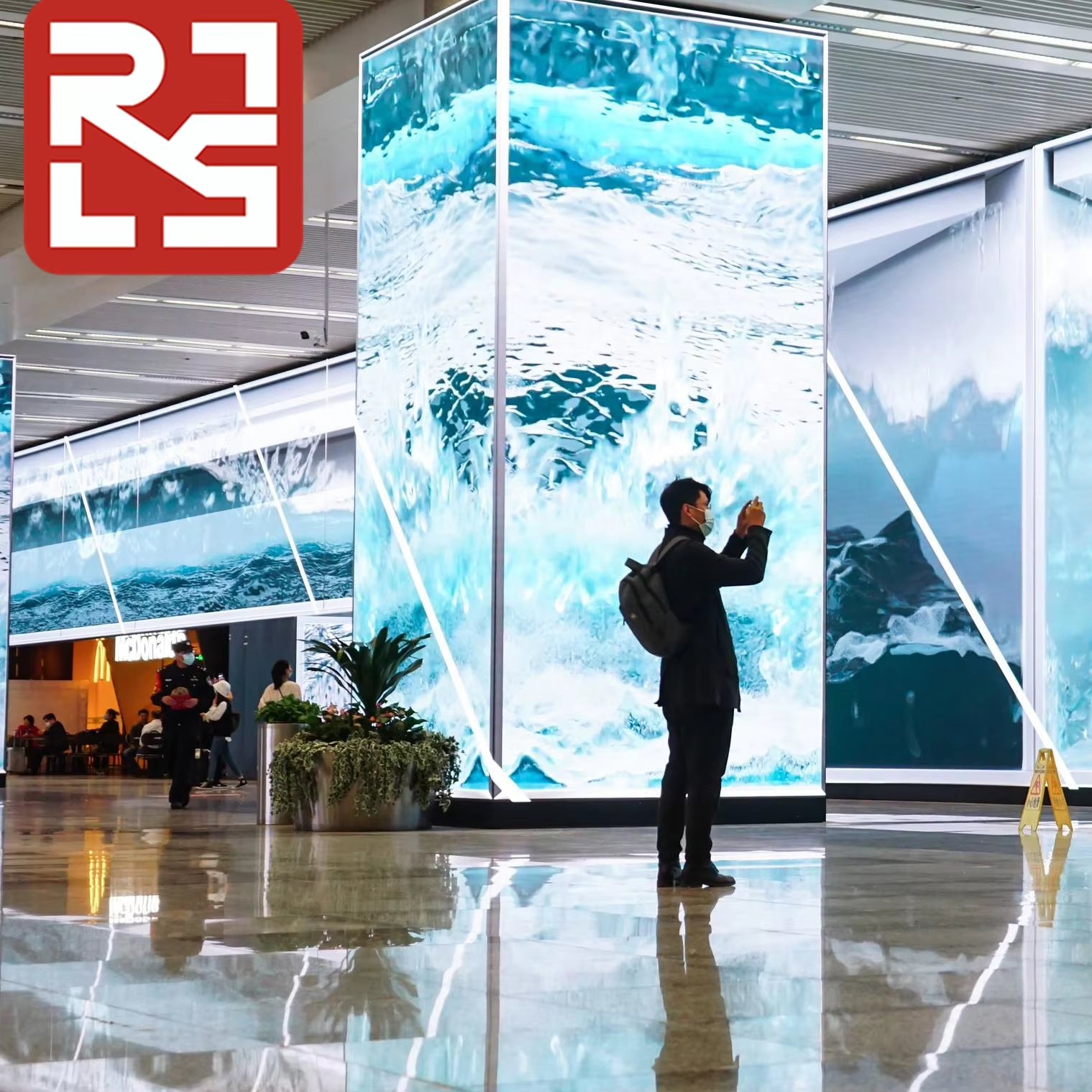 LED crystal film screen Flexible Arbitrary Cropping Glass Video Wall Hologram Self-adhesive Quick Install