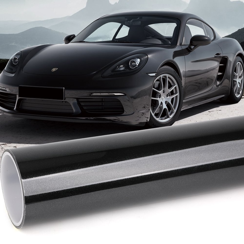 Super bright high gloss Paint pearlescent black car color film metallic premium black body paint protection and decoration film