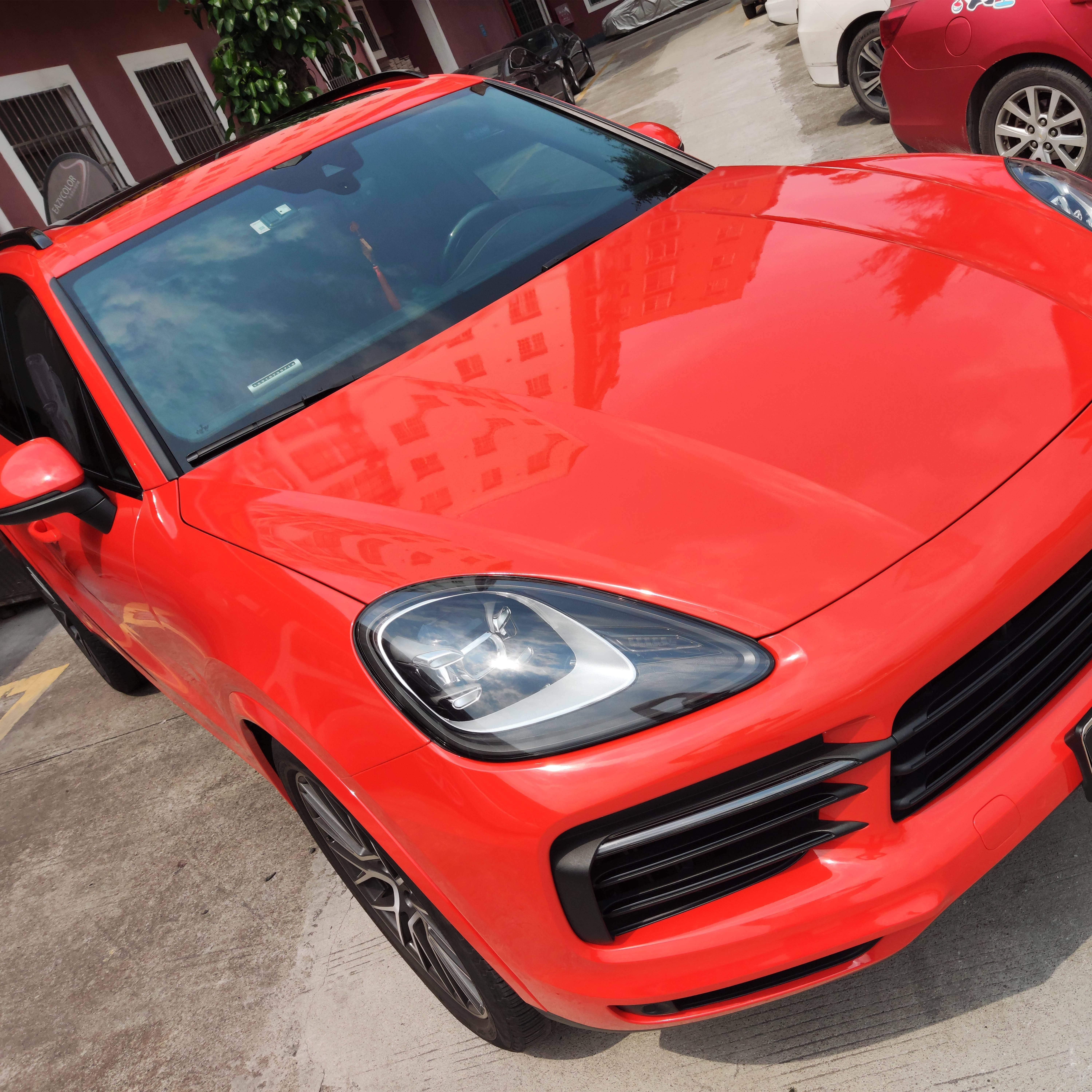 Custom Color Changing Sticker Car Body Decoration Film PVC Crystal Lava Orange Vinyl Car Wrap Sticker