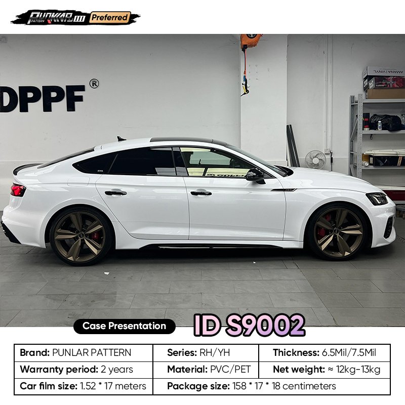 Customizable OEM White PET Vinyl Film High-Gloss PVC Film 1.52 Cm Wide Waterproof Color-Changing Film