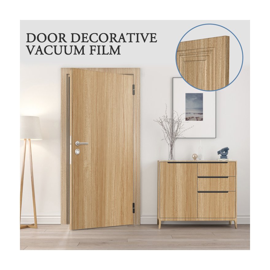 super matte pvc decorative film Woodgrain color pvc foil for the door membrane vacuum pressing flat lamination wrapping profile