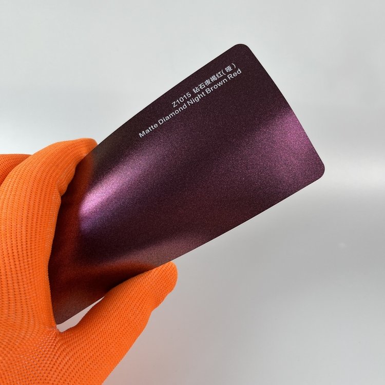 Matte Diamond Night Brown Red wrapping paper for car Chameleon brown car wrap vinyl film car wrap paper