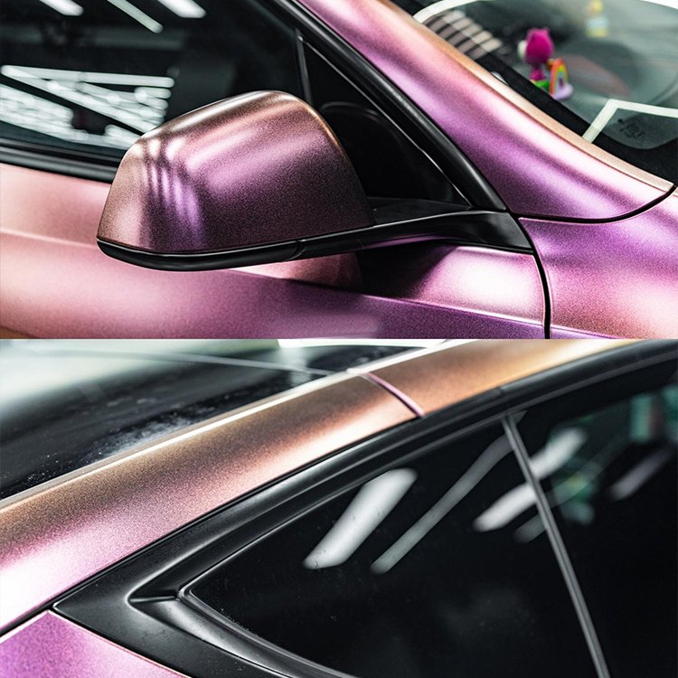 Matte Diamond Night Brown Red wrapping paper for car Chameleon brown car wrap vinyl film car wrap paper