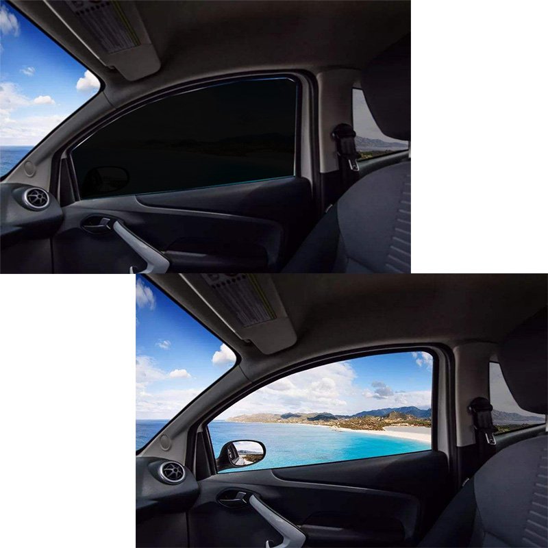 Electronic tinted glass car switchable PDLC smart glass film black car canopy