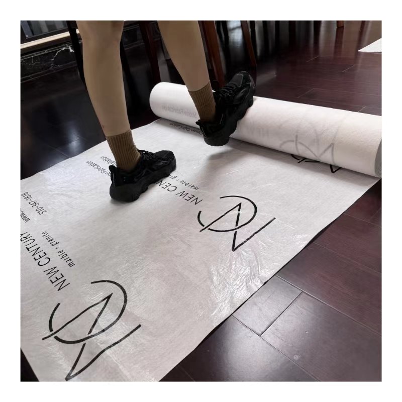 Customized Temporary White Sticky Painter Felt Floor Sheet Decorative Film Roll