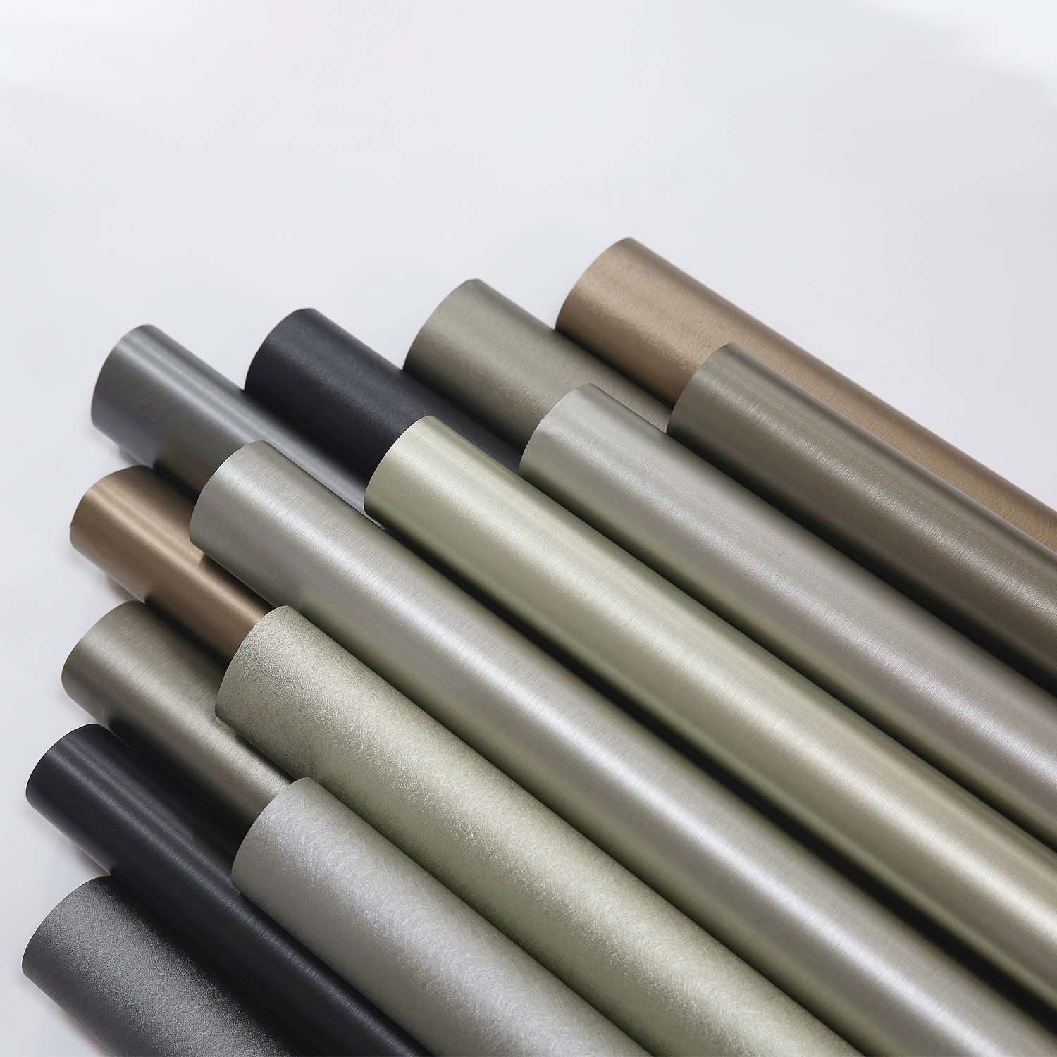 High Gloss Metallic Design Stretch Vacuum Press Furniture Laminadora Membrane Decorative PVC Film For MDF