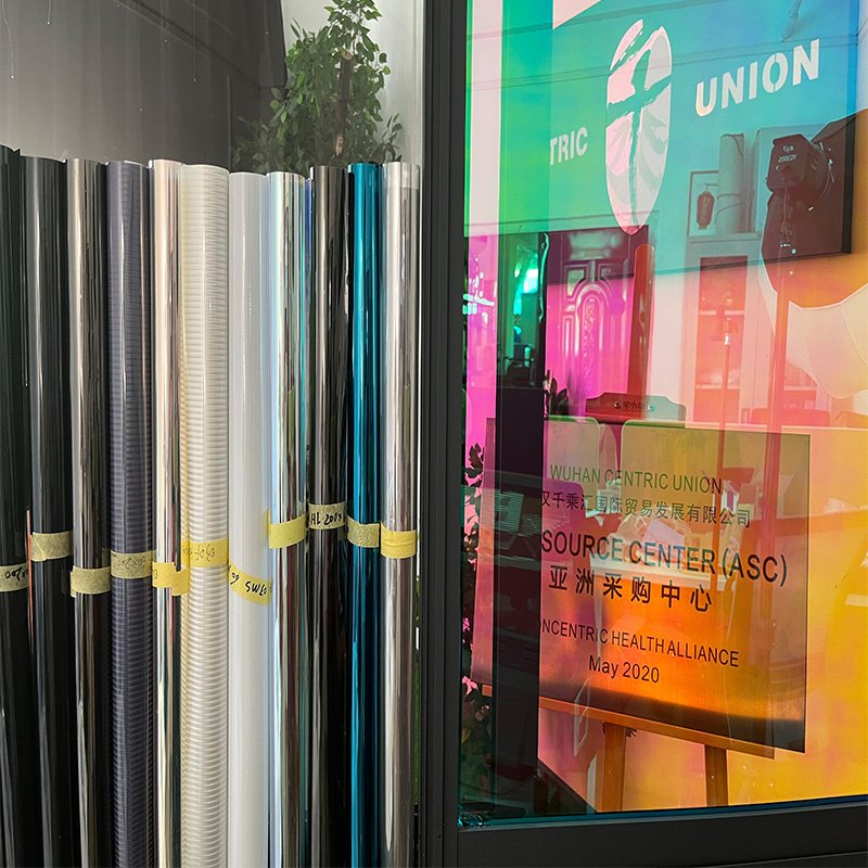 Hot Sell Silver Reflective Mirror Effect One Way Vision Decorative Films Solar Silver Foil Window Tinted Film For Building