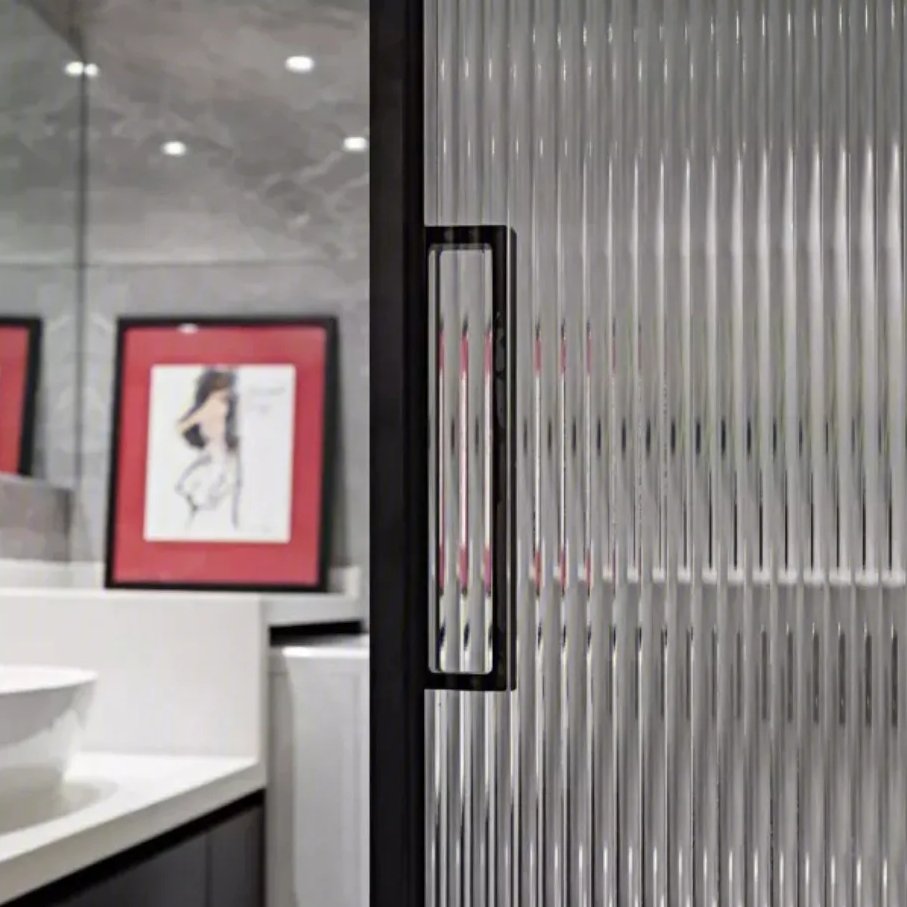 Window Privacy Film Frosted Glass Window Removable Anti-UV Window Coverings Decorative Reed Stickers for Home Office