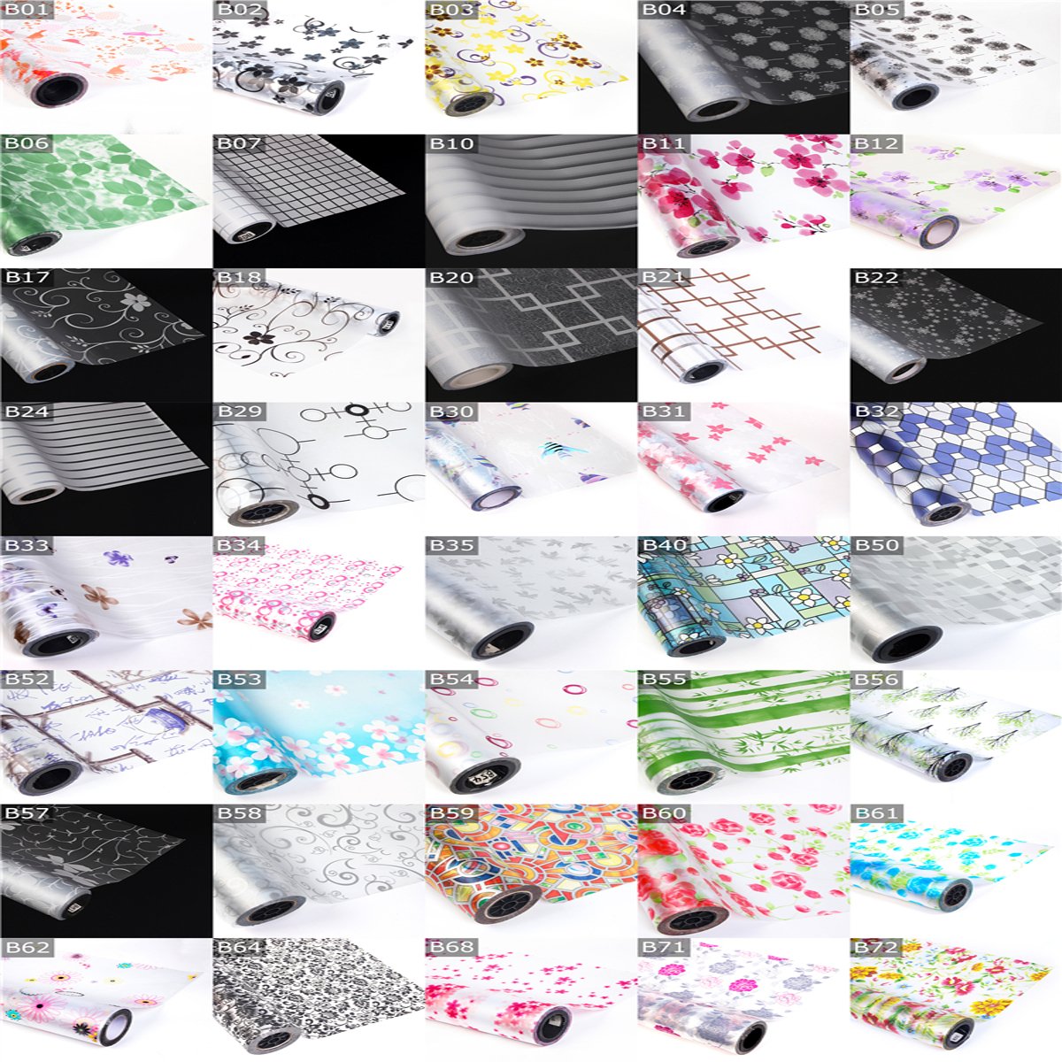 Frosted Decorative Privacy Stickers Glass Window Bathroom Films Roll Size 1.52*30M Non-Adhesive Static Cling Film